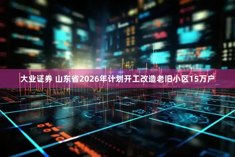 大业证券 山东省2026年计划开工改造老旧小区15万户